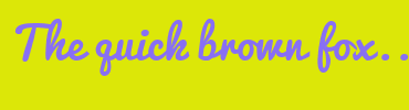 Image with Font Color 886FF4 and Background Color DCE708